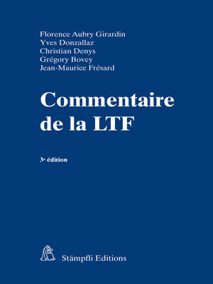 cover image of Commentaire de la LTF